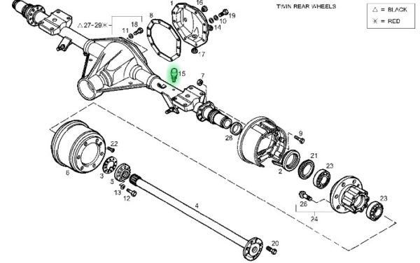 17999591 ODPOWIETRZNIK MOSTU D96. M8X26 MM