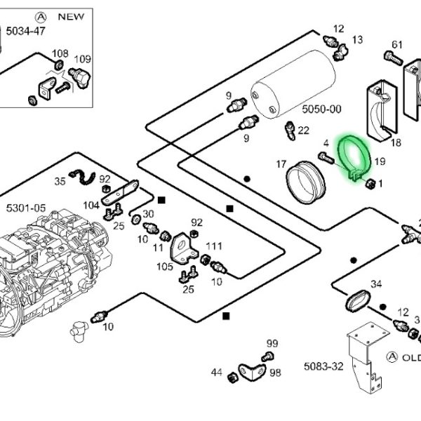 2519815 OPASKA ZBIORNIKA IVECO. Długość: DIAM=205 MM
