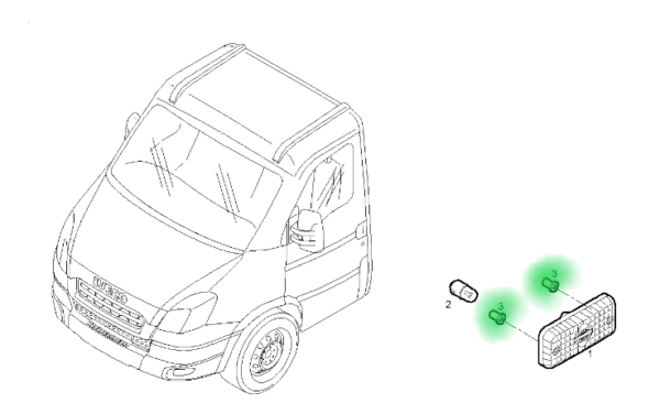 500350358 GNIAZDO MOCOWANIA LAMPY OBRYSOWEJ IVECO