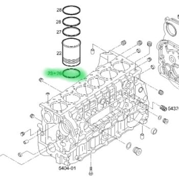 500378984 PODKŁADKA ODLEGŁOŚCIOWA POD TULEJE STRALIS Podkładka pod tuleje cylindra.