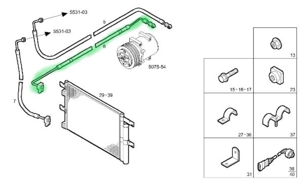 504068744 PRZEWÓD KLIMATYZACJI IVECO EUROCARGO