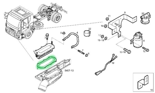 504114491 USZCZELKA NAGRZEWNICY IVECO