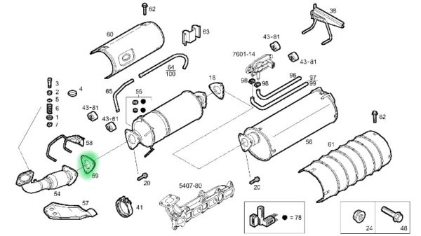 504131269 USZCZELKA RURY WYDECHOWEJ IVECO