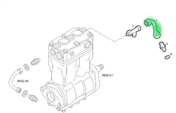 504141092 PRZEWÓD WODNY SPRĘŻARKI IVECO STRALIS TECTOR