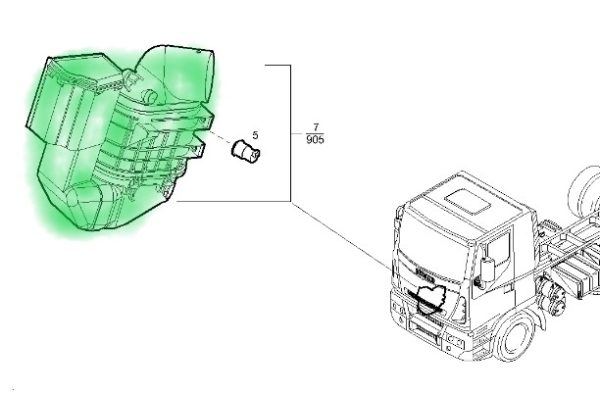 504151622 OBUDOWA FILTRA POWIETRZA IVECO EUROCARGO
