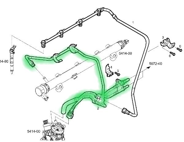 504342430 PRZEWÓD PALIWOWY NA SILNIK IVECO DAILY