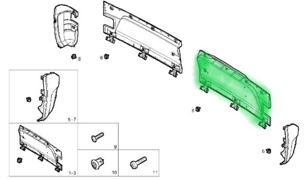 5801540269 LISTWA DRZWI LEWYCH TYLNYCH IVECO DAILY