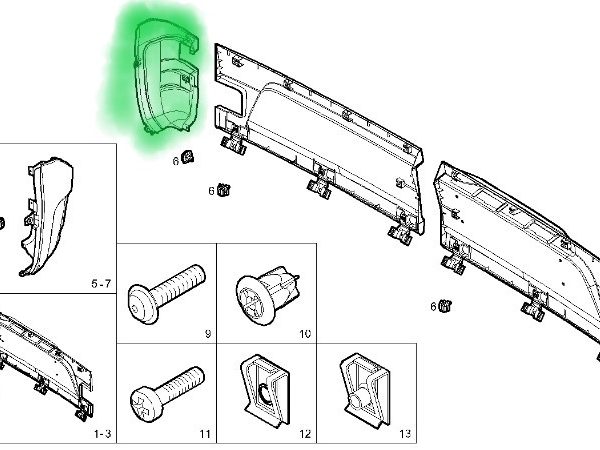 5801541042 NAROŻNIK ZDERZAKA TYŁ PRAWY IVECO DAILY FURGON