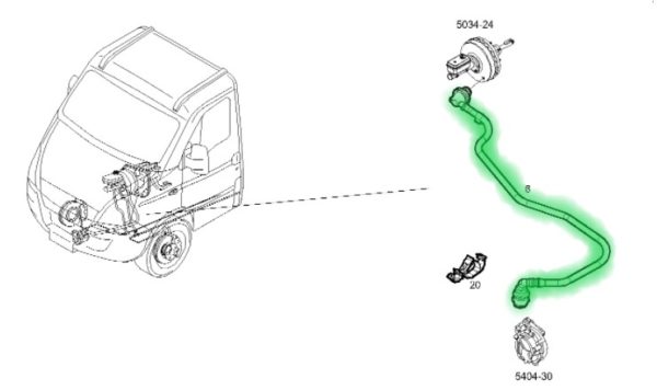 5801546426 PRZEWÓD PODCIŚNIENIA SERWA IVECO DAILY