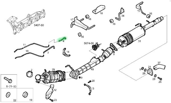 5801553970 PRZEWÓD METALOWY FILTR DPF IVECO DAILY