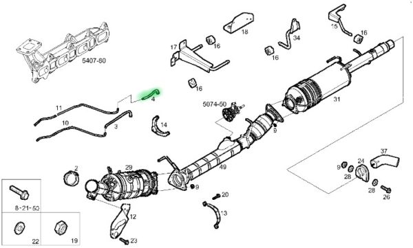 5801553970 PRZEWÓD METALOWY FILTR DPF IVECO DAILY