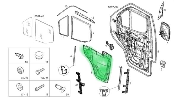 5801556723 PANEL DRZWI PRAWA STRONA IVECO DAILY