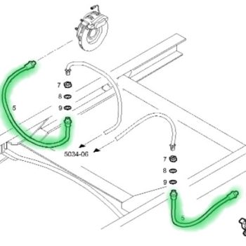 5801819731 PRZEWÓD HAMULCOWY TYLNY IVECO DAILY Długość przewodu: 550mm