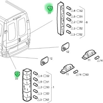 5801890544 SPINKA GUMOWA LAMPY TYŁ IVECO DAILY FURGON