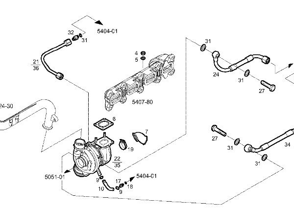 5801910639 PRZEWÓD OLEJU TURBINY IVECO DAILY