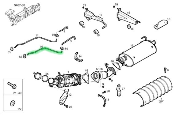 5802080000 PRZEWÓD GUMOWY DO DPF IVECO DAILY