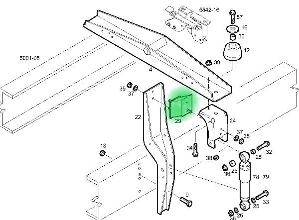 8141758 PODUSZKA KABINY IVECO EUROCARGO