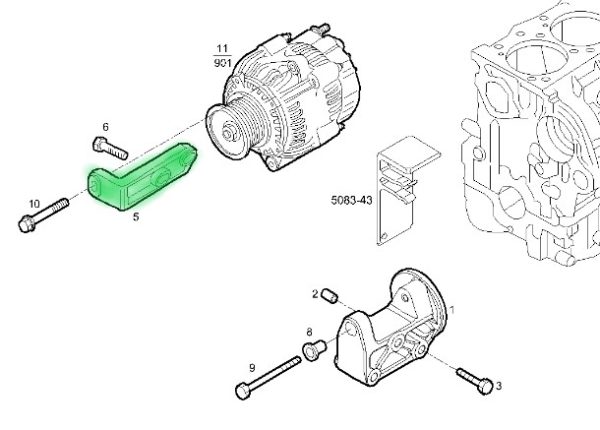 99458521 WSPORNIK ALTERNATORA IVECO STRALIS