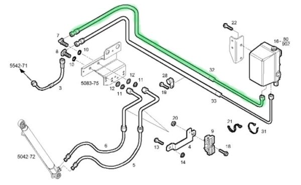 5801576657 GIETKI PRZEWOD SPREZONEGO POWIETRZA IVECO