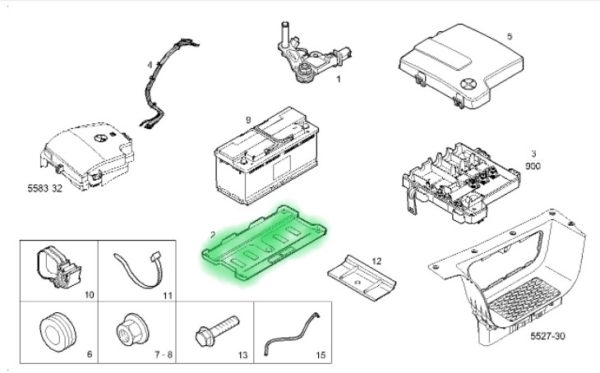 5801573939 PODSTAWA AKUMULATORA PLASTIK IVECO DAILY