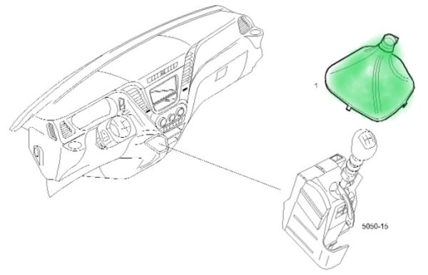 5802326288 MIESZEK OSŁONA LEWARKA ZMIANY BIEGÓW IVECO DAILY