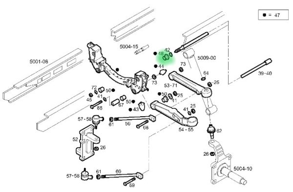 5802437457 TULEJA WAHACZA DRĄŻKA SKRĘTNEGO IVECO