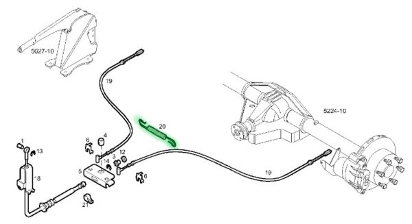 504347511 SPRĘZYNA ŁĄCZĄCA LINKI RĘCZNEGO IVECO