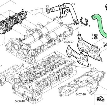 5801647605 PRZEWÓD POWIETRZA ZAWORU EGR IVECO DAILY. Dla silnika 3,0 diesel.