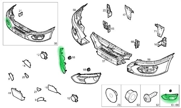 5802356341 RAMKA HALOGENU PRAWA IVECO DAILY