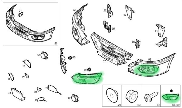 5802356342 RAMKA HALOGENU LEWA IVECO DAILY