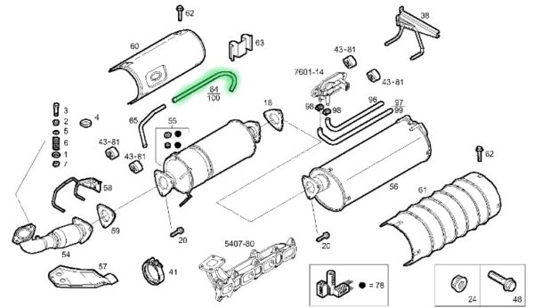 504282140 PRZEWÓD METALOWY FILTRA DPF IVECO DAILY