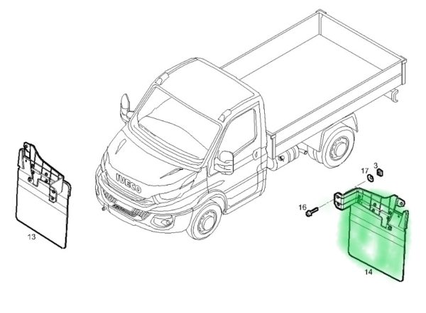 5802362361 CHLAPACZ PRZEDNI LEWY IVECO DAILY