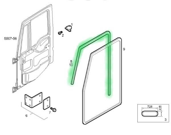 504109834 USZCZELKA DRZWI IVECO