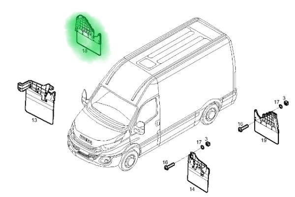 5802362366 CHLAPACZ TYLNY PRAWY IVECO DAILY FURGON