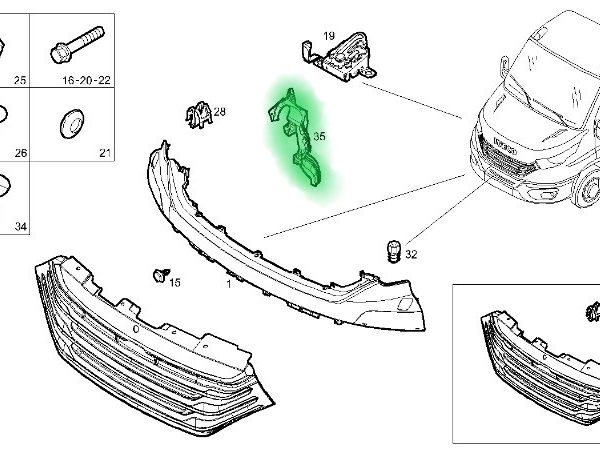 5802823475 WYCISZENIE PAS PRZEDNI IVECO DAILY 2019-